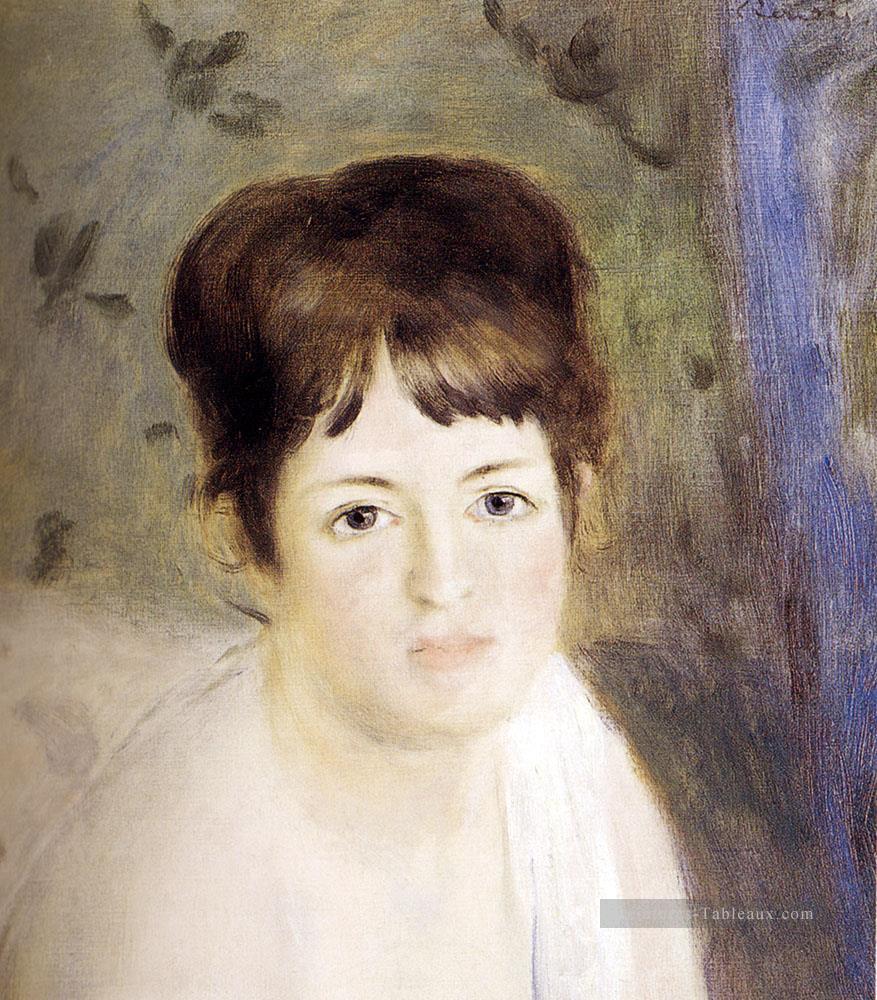 Tête d’une femme maître Pierre Auguste Renoir Peintures à l'huile